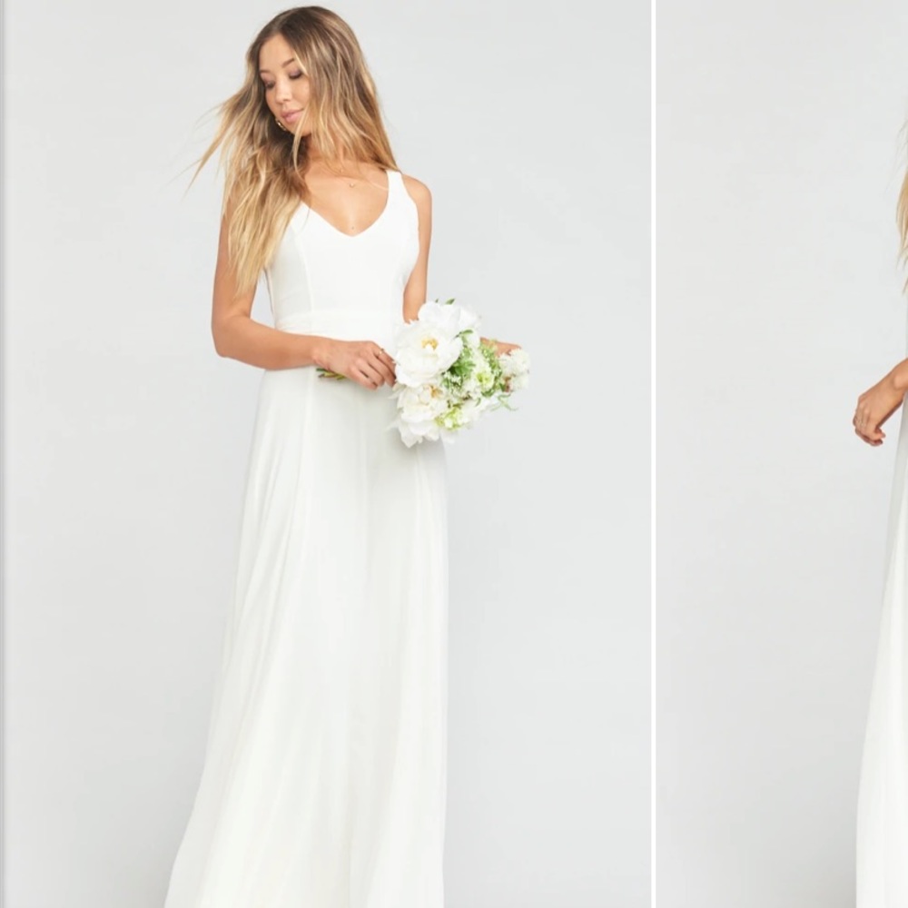 Show Me Your Mumu Jenn Maxi Dress in Wedding Cake Chiffon